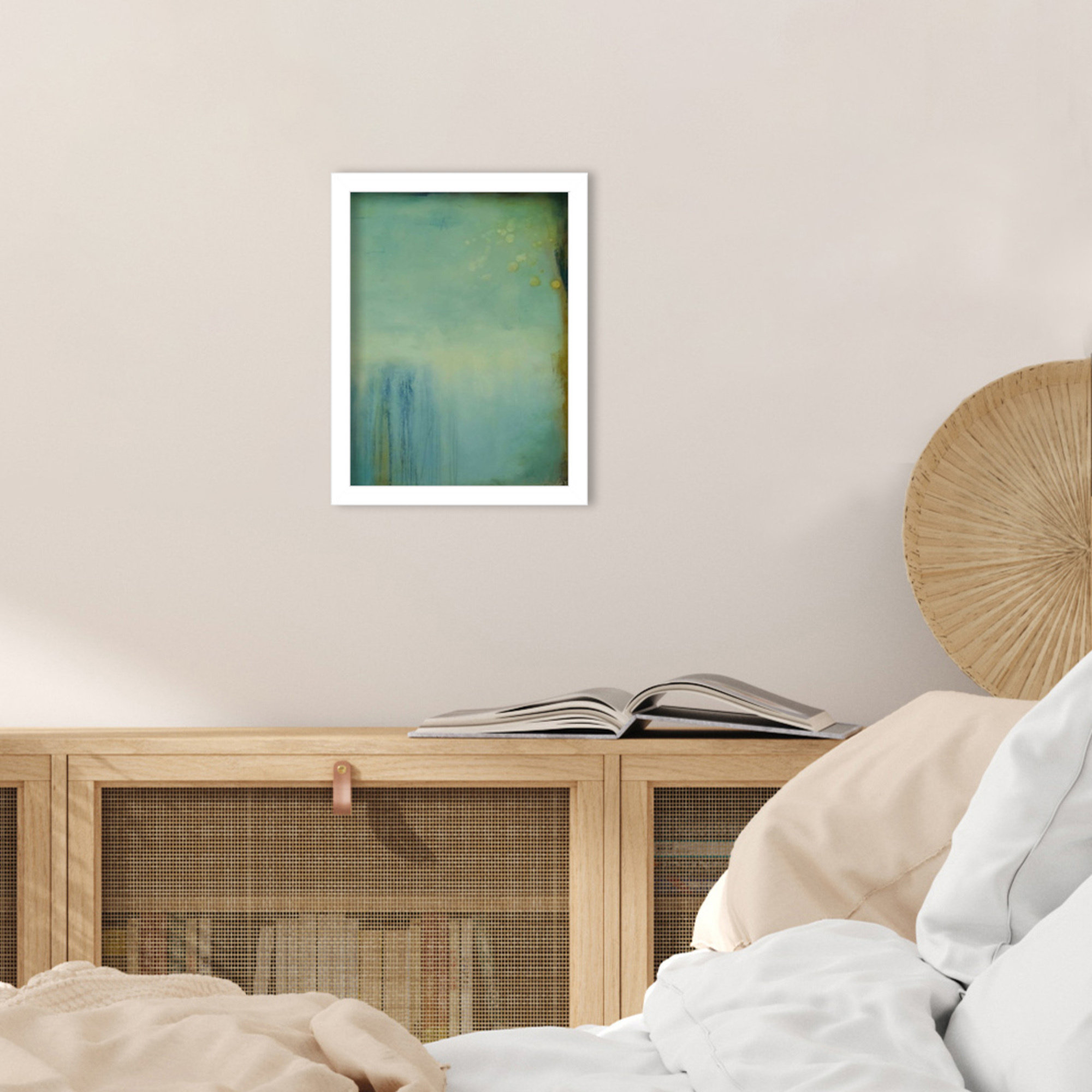 Whispering Souls II by Mauro Wood Framed Wall Art Print, 13" H x 10" W, White