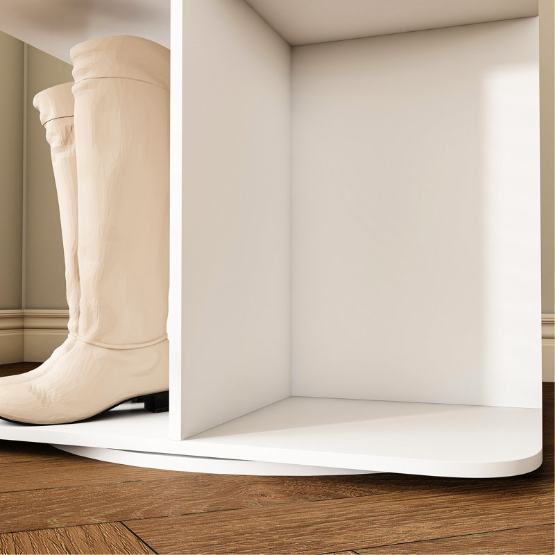 7 étagères à chaussures, organisateur de rotation pour la maison, étagère rotative blanche 7, support de chambre à coucher, convient à 28 paires,