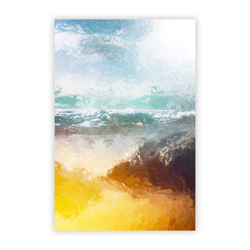 Sunshine On A Beach In Greece In Abstract - No Frame Painting, 59.4 cm H x 42 cm W