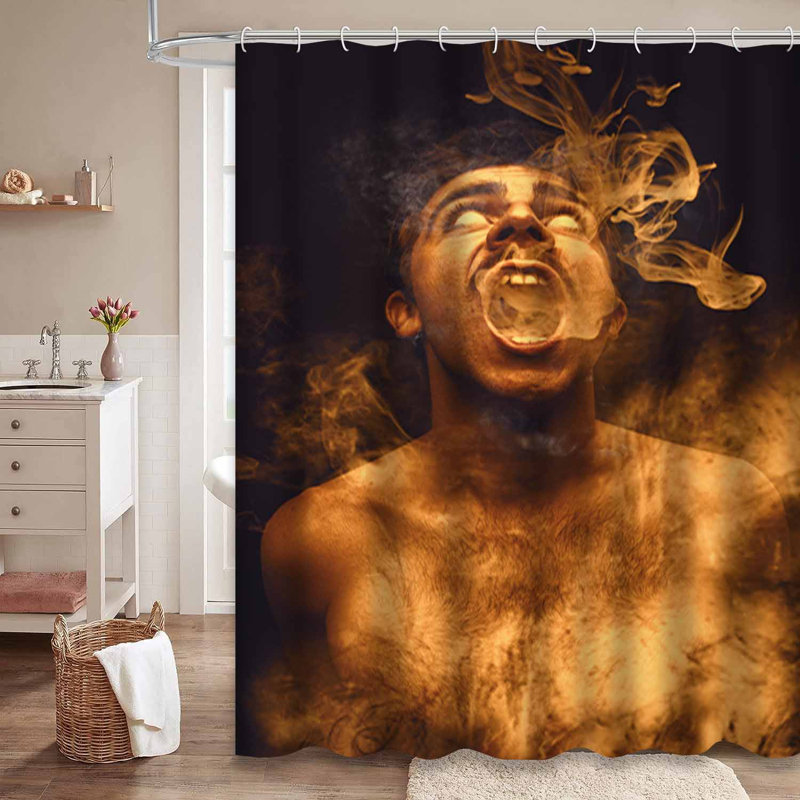 Rideau de douche Autumn Green Trees, L 72 po x l 84 po