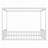 Canopy Frame Floor Bed With Fence, Guardrails-1149976060-1149976059