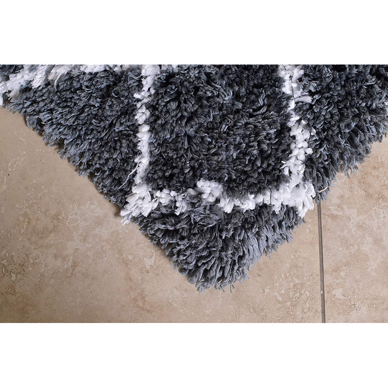 Barta Geometric Indoor Doormat, Gray