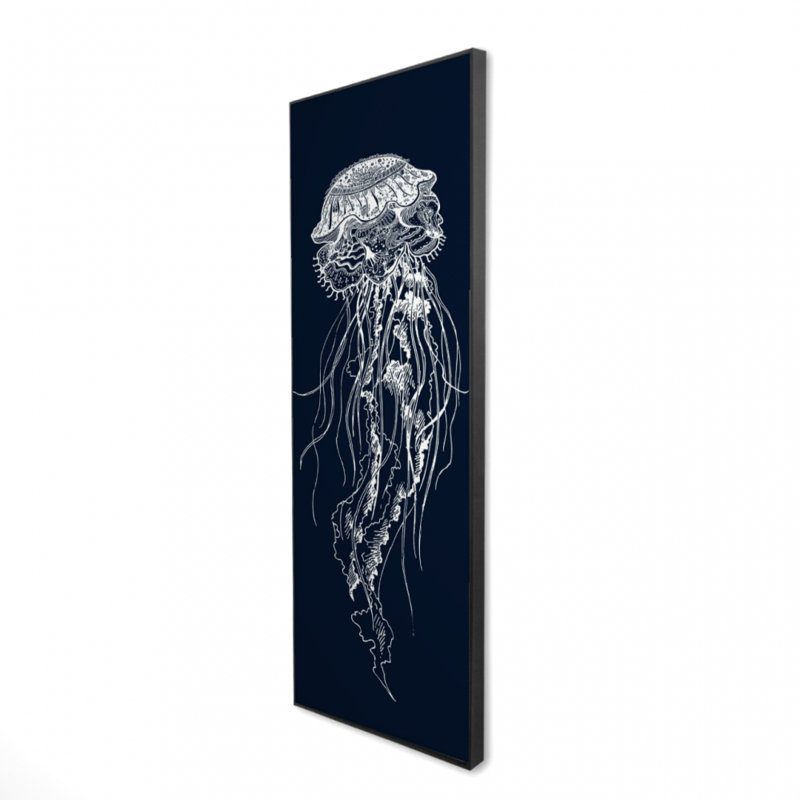"Illustration détaillée de méduse" sur toile, H 60 po x l 20 po