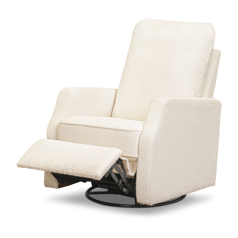 Lucas Pillowback Swivel Recliner, Cozy Cream