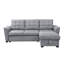 Canapé-lit modulaire en lin gris clair avec méridienne réversible 90,5 po Avery