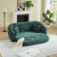 Canapé inclinable convertible incurvé de 87 pouces, canapé-lit 2 en 1 escamotable, avec base coulissante et siège profond, comprend deux coussins, fauteuil inclinable en chenille, aucun assemblage requis-491005297