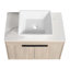 Ensemble de meuble-lavabo mural 30 po avec lavabo en céramique 30 po