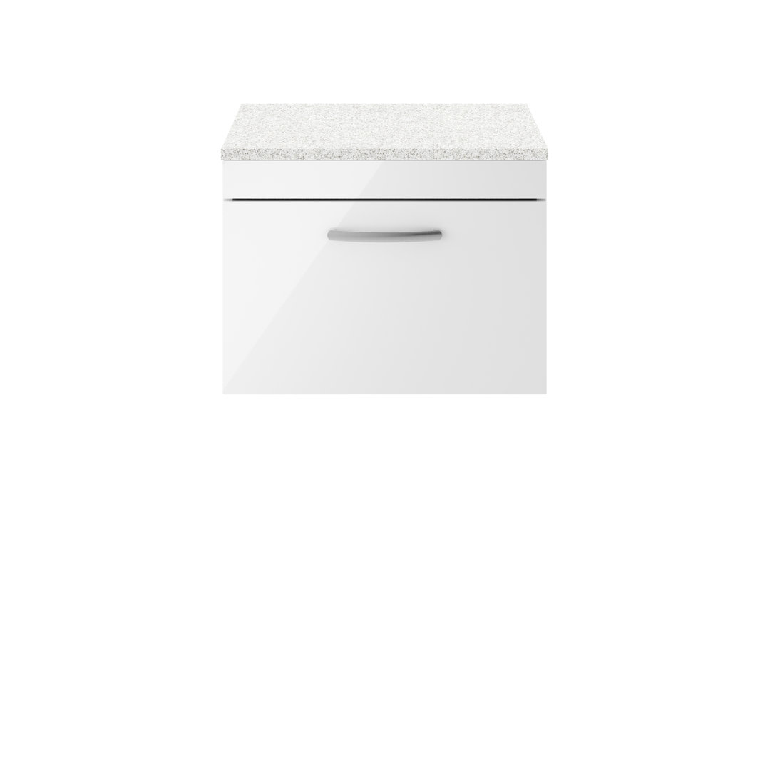 Athena 60.5 Single Bathroom Vanity Base Only in Gloss White
