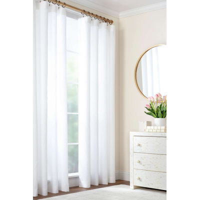 Lush Semi-Sheer Linen Curtain Panel