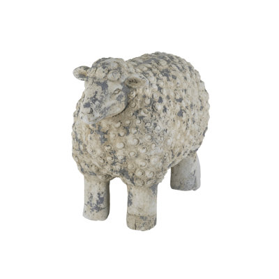 Magnesium Sheep Statue Figurine with Weathered
