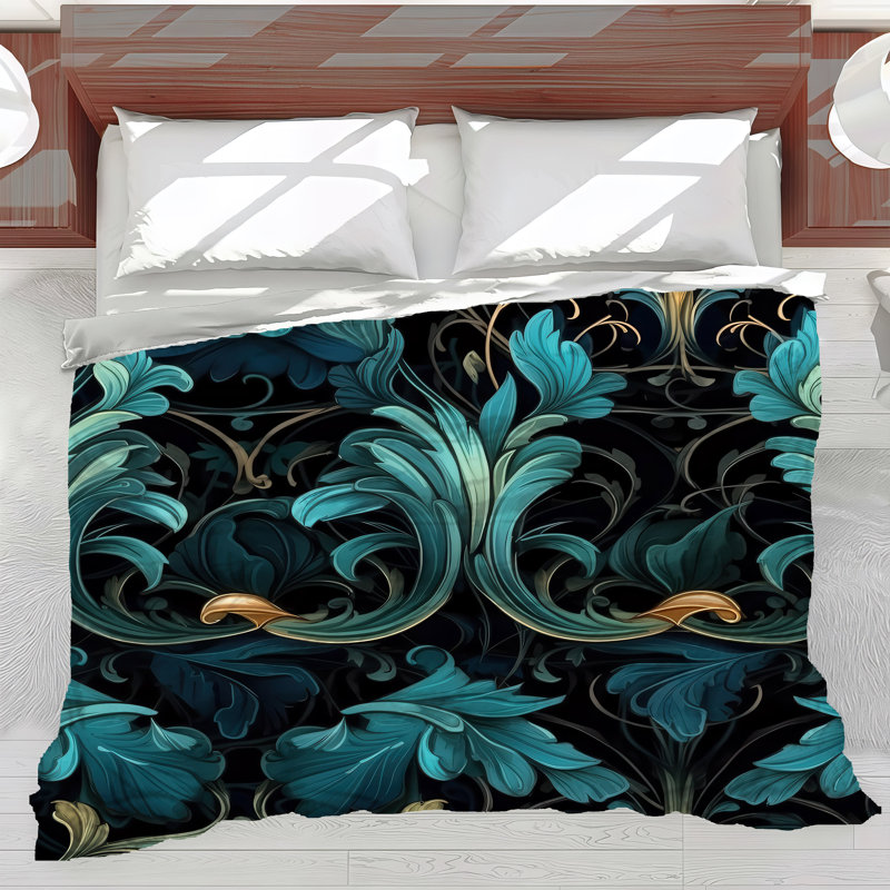 Polyester Floral Comforter, Twin Extra Long Comforter