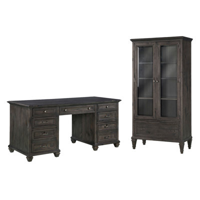 Executive Desk With Door Bookcase