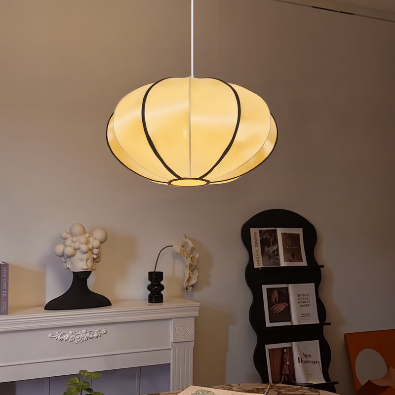Luminaire suspendu 1 lumière Soie pour la cuisine,  H 8,66 po x l 15,75 po x P 15,75 po