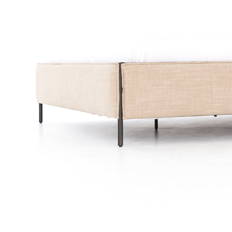 Leigh Upholstered Bed, Queen, Palm Ecru
