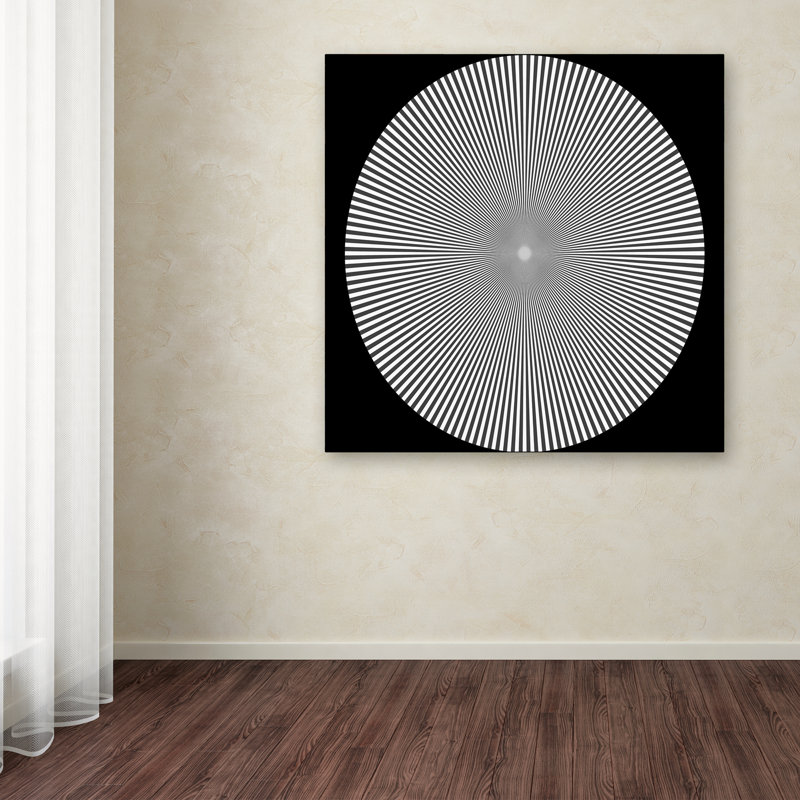 Vintage Optical Illusion Abstract Canvas Art, 14" x 14"