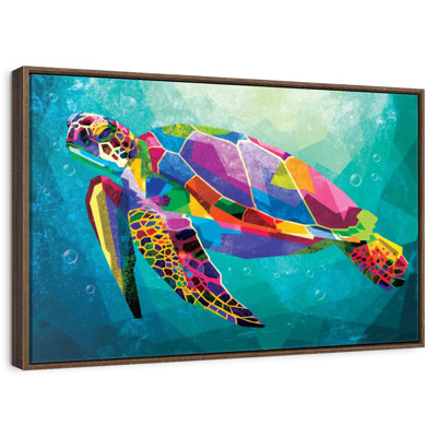 Tortue arc-en-ciel géométrique