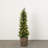 49" Artificial Christmas Medium LED Pine Tree Planter, Green