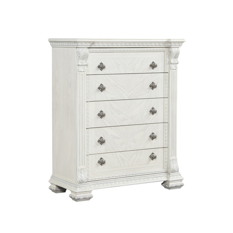Commode traditionnelle Promenade, blanc brossé