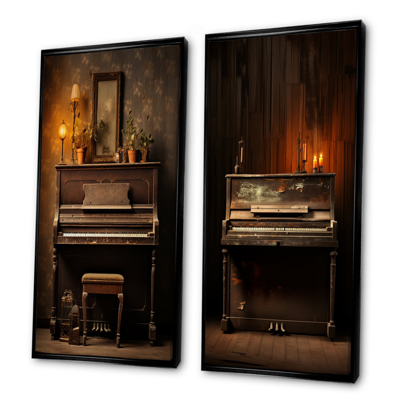 Ensemble de salon rétro 2 pièces, H 28 po x l 25 po, Cadre flottant noir