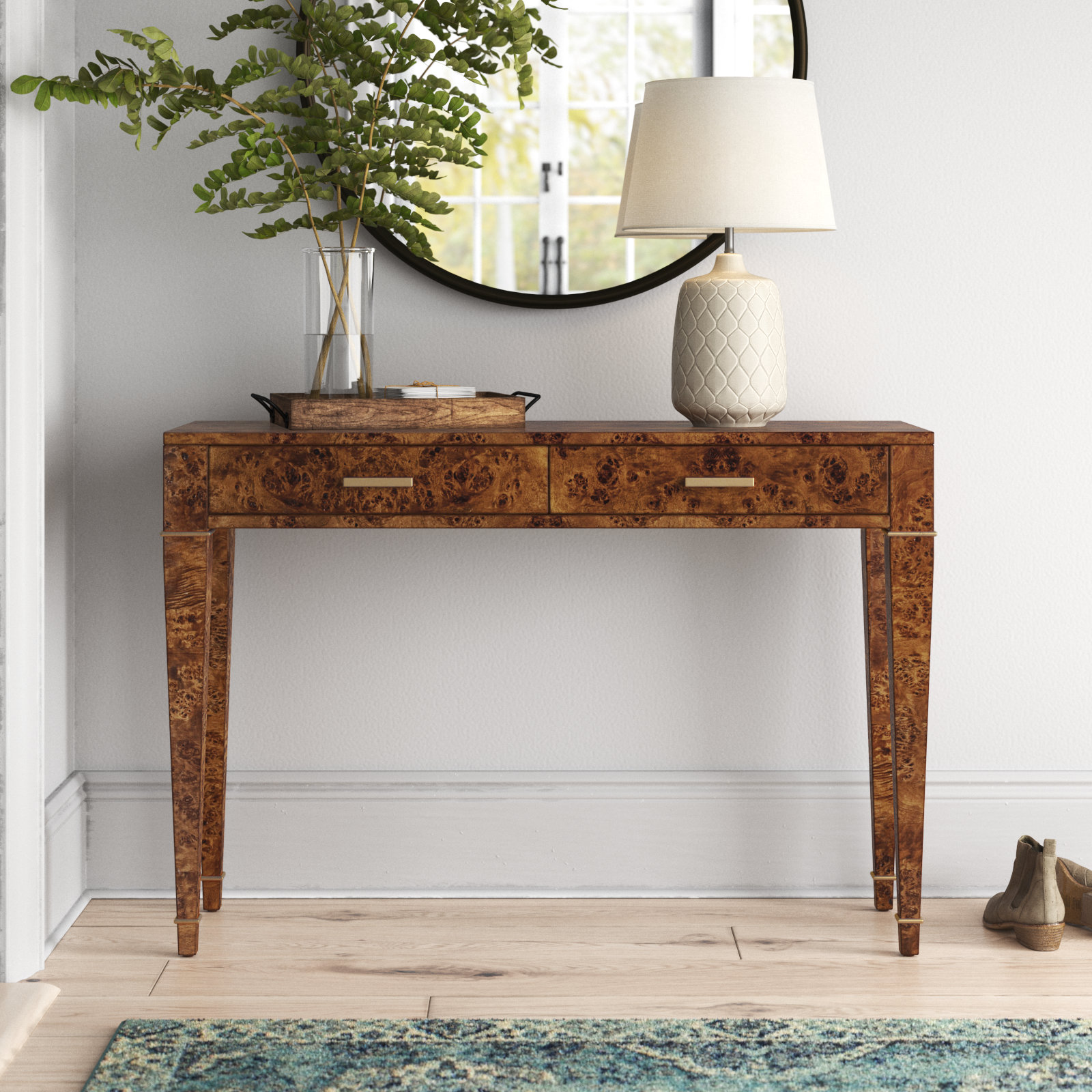 45" Console Table, Honey