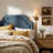 Magnolia Stain-Resistant Performance Velvet Twin Size Headboard In Cadet Blue Midnight-174843669-174843656
