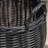 Round Resin Woven Wicker Basket with Handles