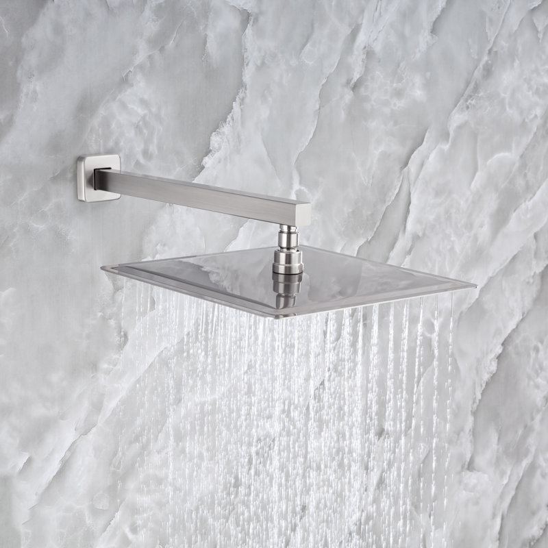 Brushed Nickel Wall Mounted Shower System with Handheld