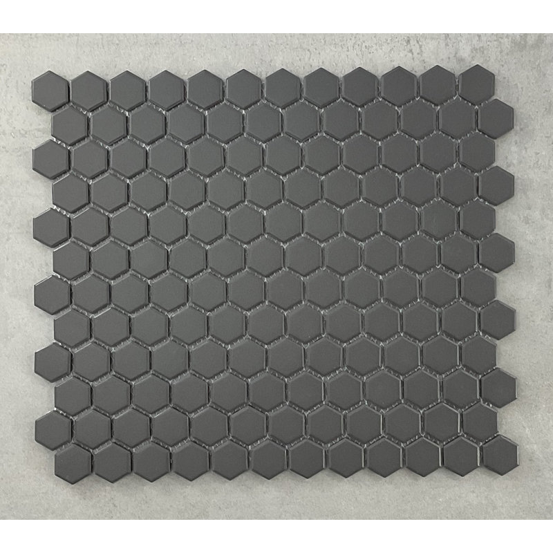 Carreau de mosaïque de mur et de plancher en porcelaine non émaillée 1 po x 1 po, Noir