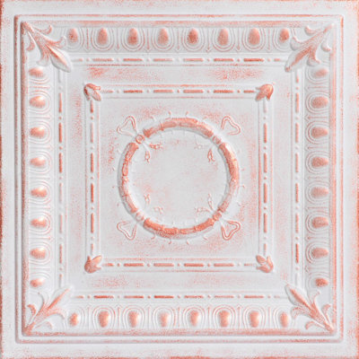 Tuile de plafond en polystyrène à collage romane 1,6 pi x 1,6 pi Romanesque Wreath