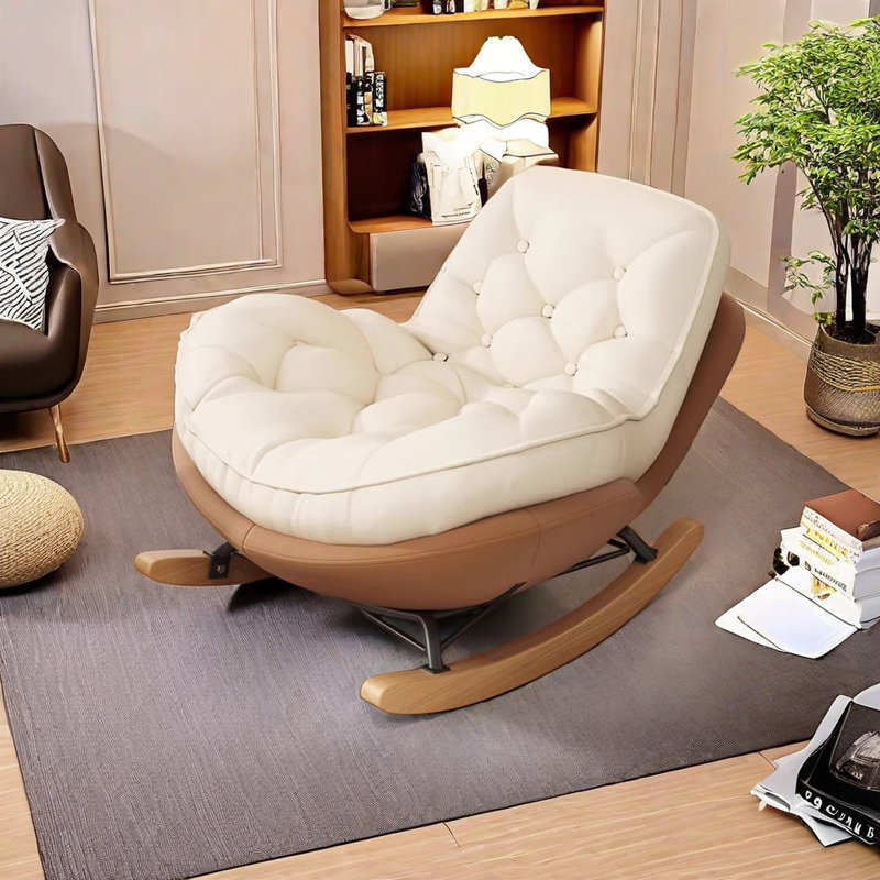 Chaise berçante élégante, romantique et élégante, Orange