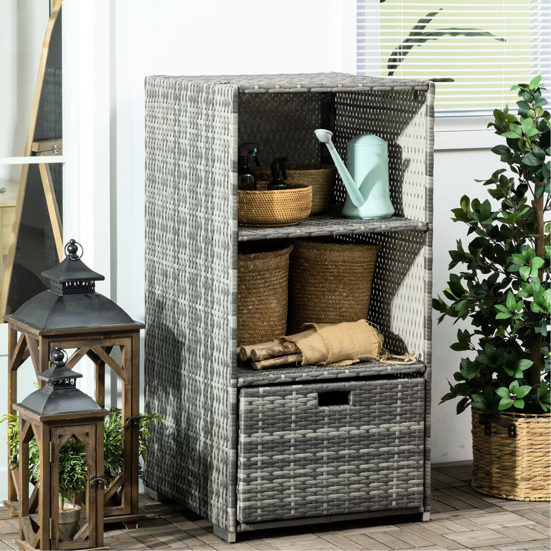 Panier de piscine pour spa - plastique PE imperméable, 2 tablettes, 1 tiroir, porte-serviettes organisateur pour spa et piscine, accessoires