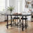 Bochini 62.99" L x 31.49" W Dining Table, Rectangular Counter Height Kitchen Table with Metal Footrest for Kitchen & Home Bar-358848566