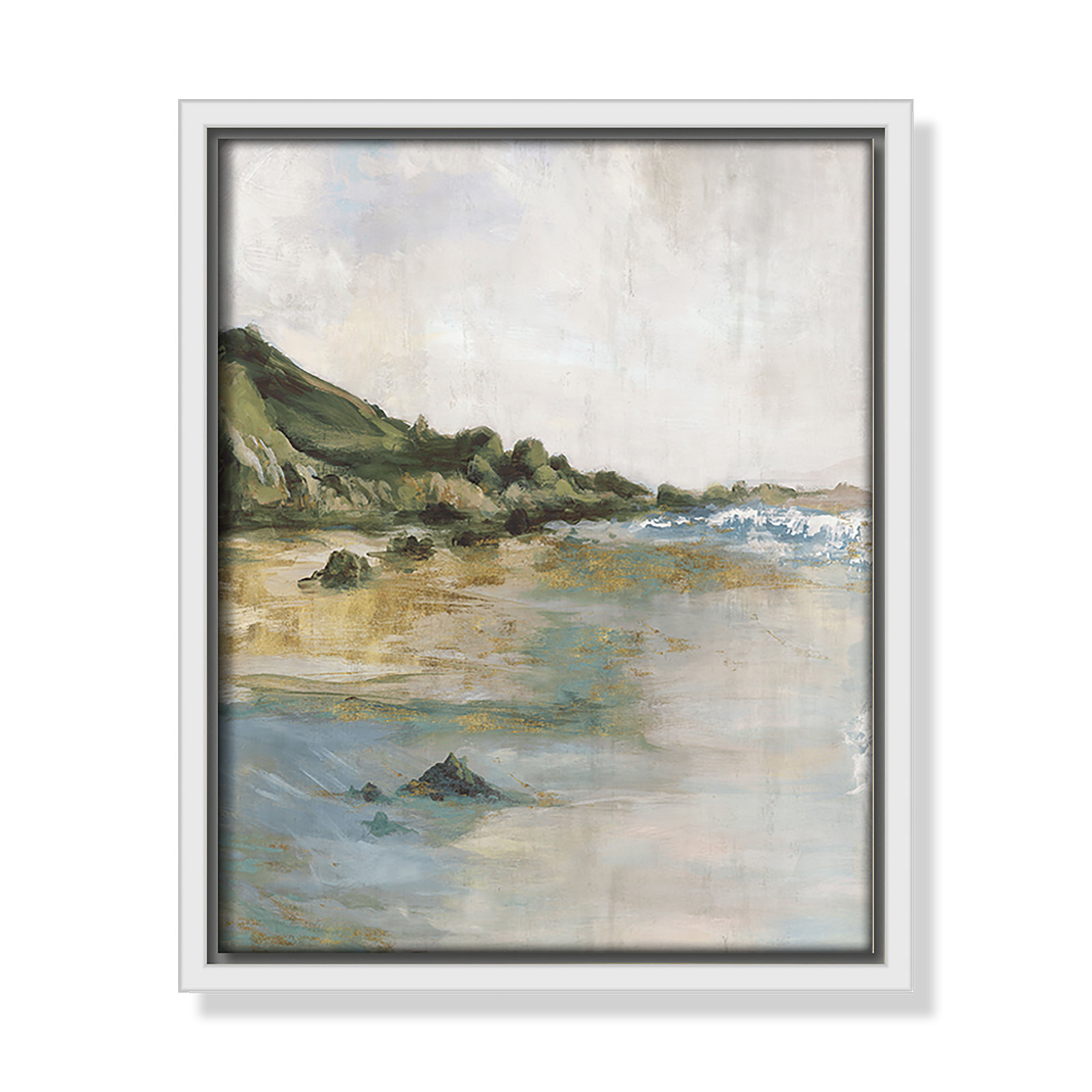 Cordoba "Tide's Edge" Print, 11.5" H x 9.5" W, White