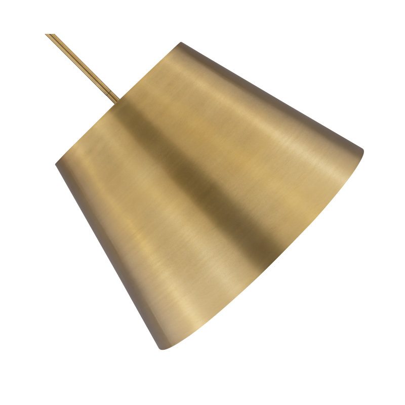 Luminaire suspendu à 1 lumière Wolleik, H 99 po x l 24 po x P 24 po, Laiton frotté