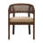 Stanley 26" Arm Height Modern Neoclassical Cane Rattan Dining Chair with Curved Back and Solid Rubberwood Frame-135068426-135068422