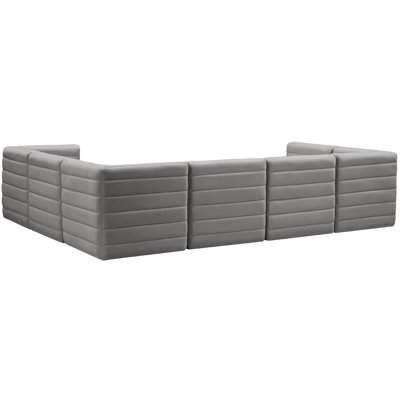 Enso Velvet U-Shaped Sectional Reversible