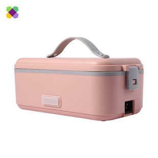 Electric Lunch Box with Insulated lunch bag ,Heated Lunch Box for Car  Office School Home Use With Forks & Spoon,1.5L Removable 304 Stainless  Steel Container 