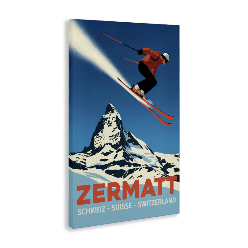Toile Zermatt, affiche par Andreas Magnusson, H 30 po x l 20 po
