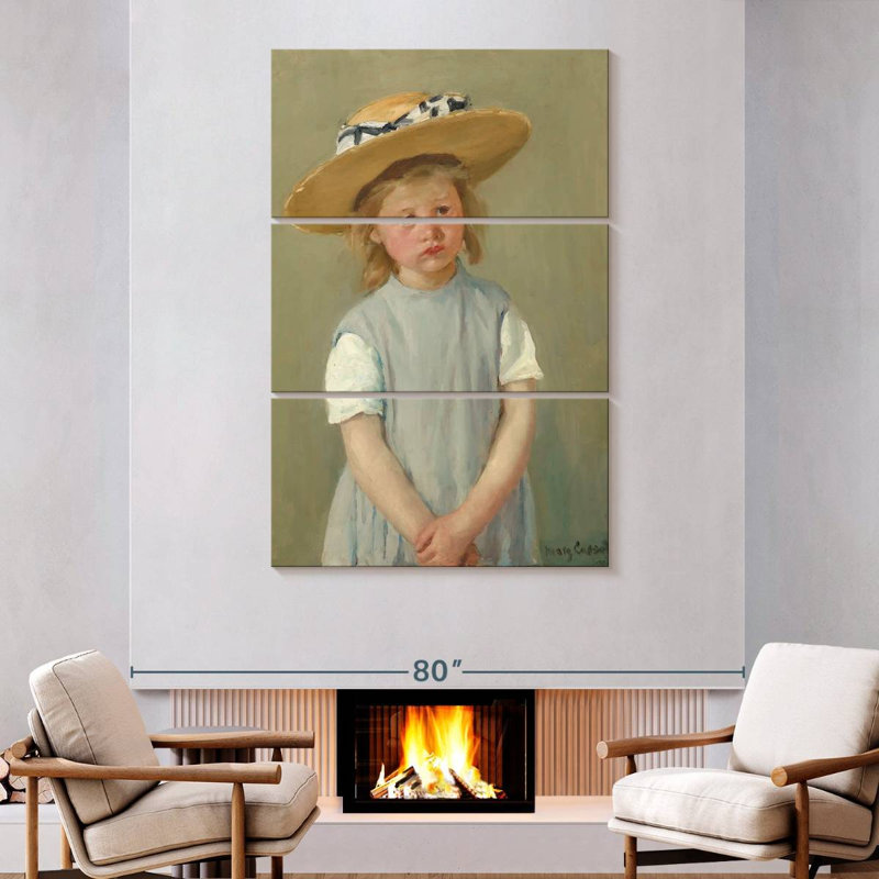 Leisha Child In A Straw Hat 1886, 74" H x 48" W