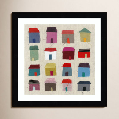 Montier Houses Framed on Paper by Jenny Frean Print