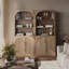 Buffet haut 72 po avec tablettes à 3 niveaux, brun clair-120112850