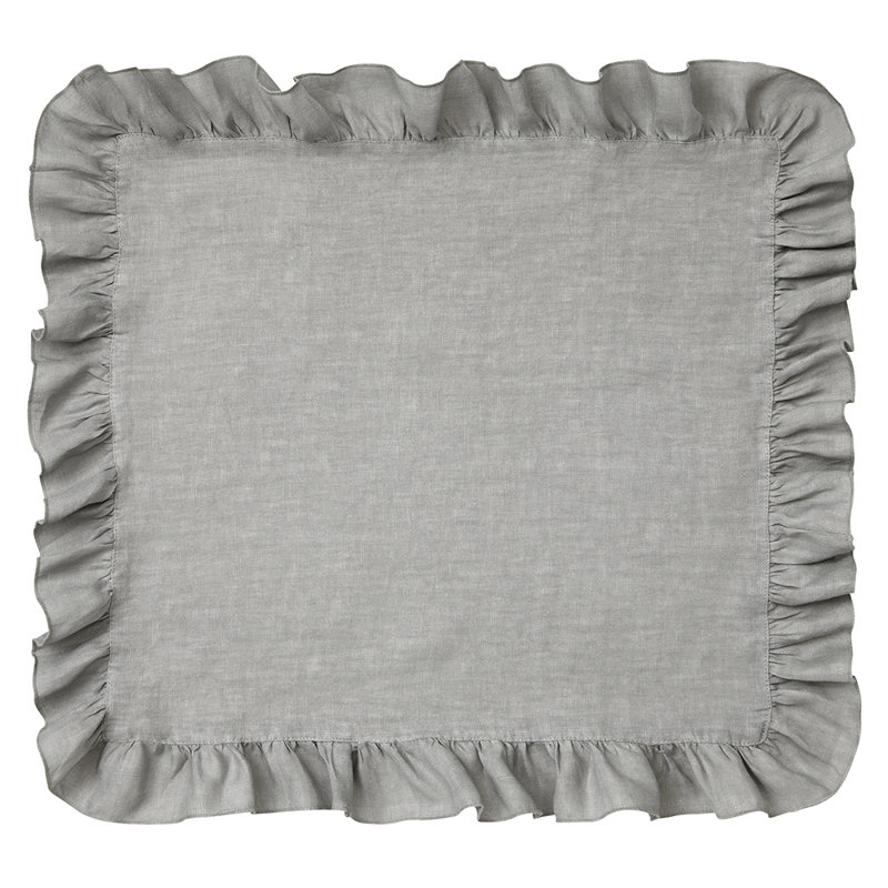 Lucca Linen Square Napkins, Gray