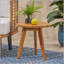 Charmante table d'appoint en bois d'acacia avec plateau rond élégant et pieds ludiques-684383616