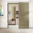 Camber Top Panelled Dignity Blue Stained Composite Mdf Barn Door Slab With Hardware Kit-59788610-59788611