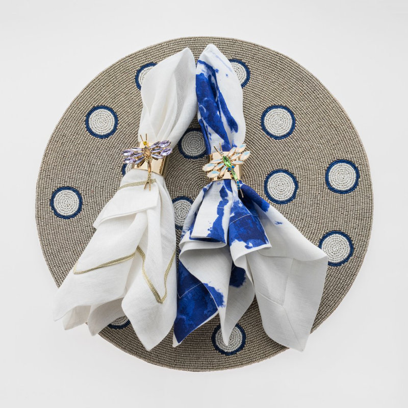 Dragonfly Napkin Ring, Violet