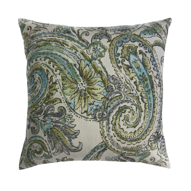 Daleyza Paisley Feather Reversible Throw Pillow, 24" x 24"