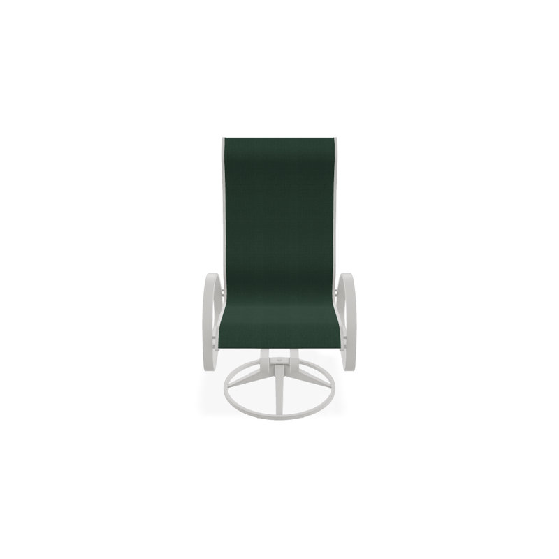 Aruba 1 Outdoor Dining Armchair, Textured Snow, Forest Forest Green 22D Sunbrella®