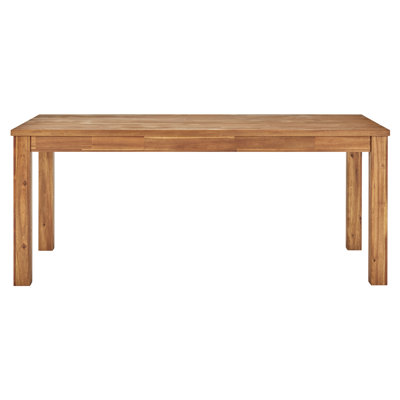 Damascus Acacia Solid Wood Top with Solid Wood Base Dining Table
