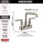 Robinet de salle de bain central à deux poignées SAYLOR ™-74993347