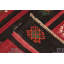 Tapis kilim rayé vibrant 7 x 11 avec motifs géométriques complexes